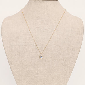 0.77ct Blue Sapphire necklace