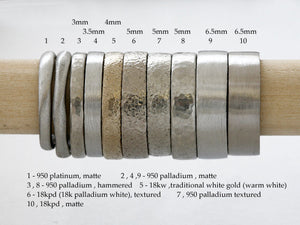 5mm textured Palladium band