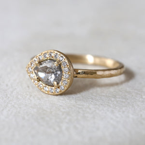 0.57ct grey diamond ring