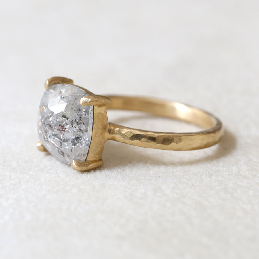 3.40ct grey diamond ring