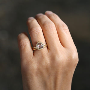 1.06ct dark grey diamond ring