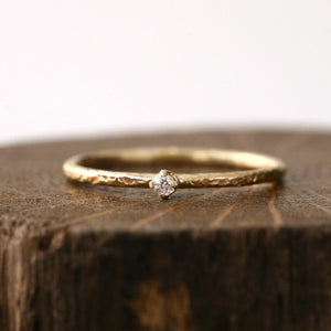 1.8mm diamond textured ring