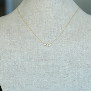 7 bezel cluster diamond necklace