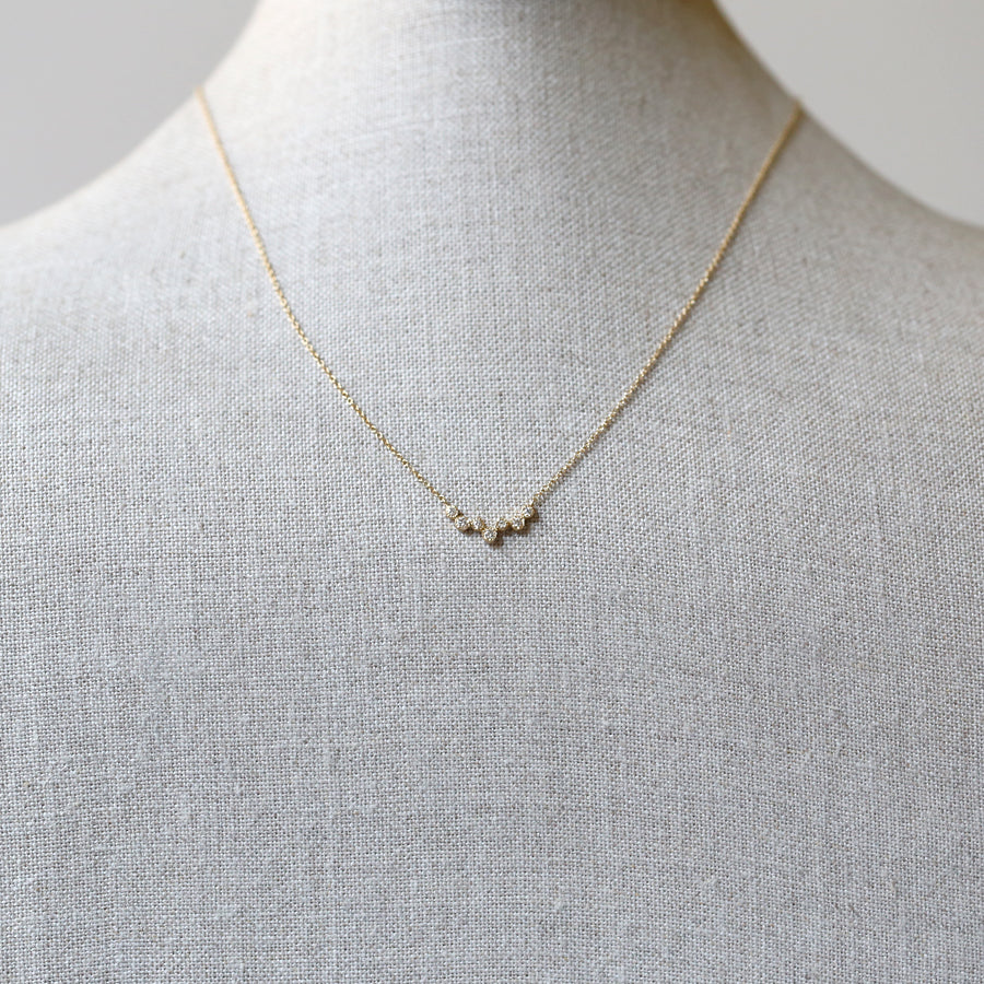 7 textured bezel necklace Yasuko Azuma Jewelry