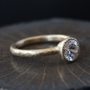 1carat diamond bezel ring
