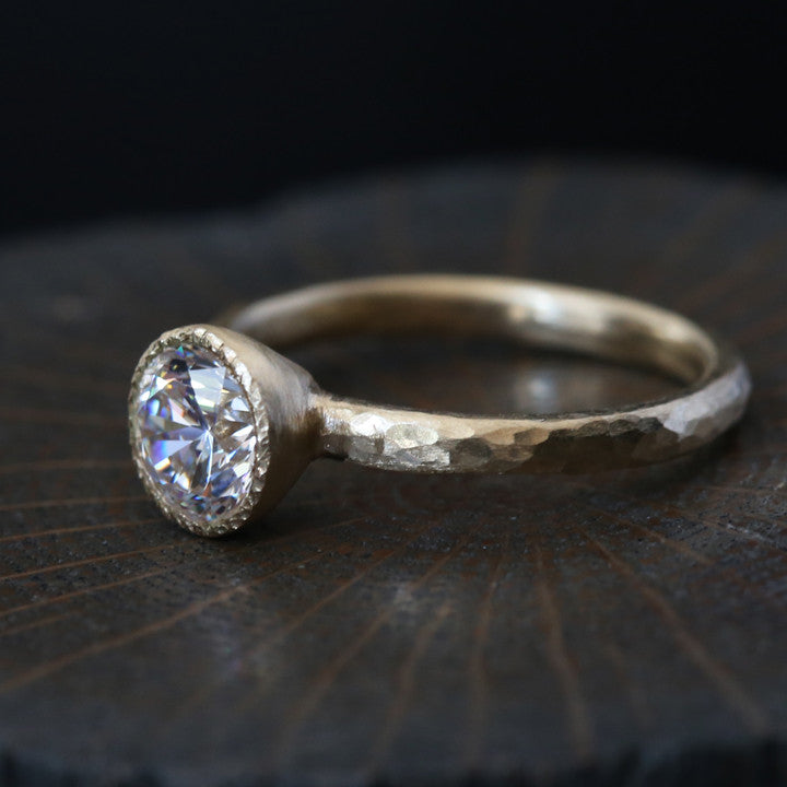 1carat diamond bezel ring – Yasuko Azuma Jewelry