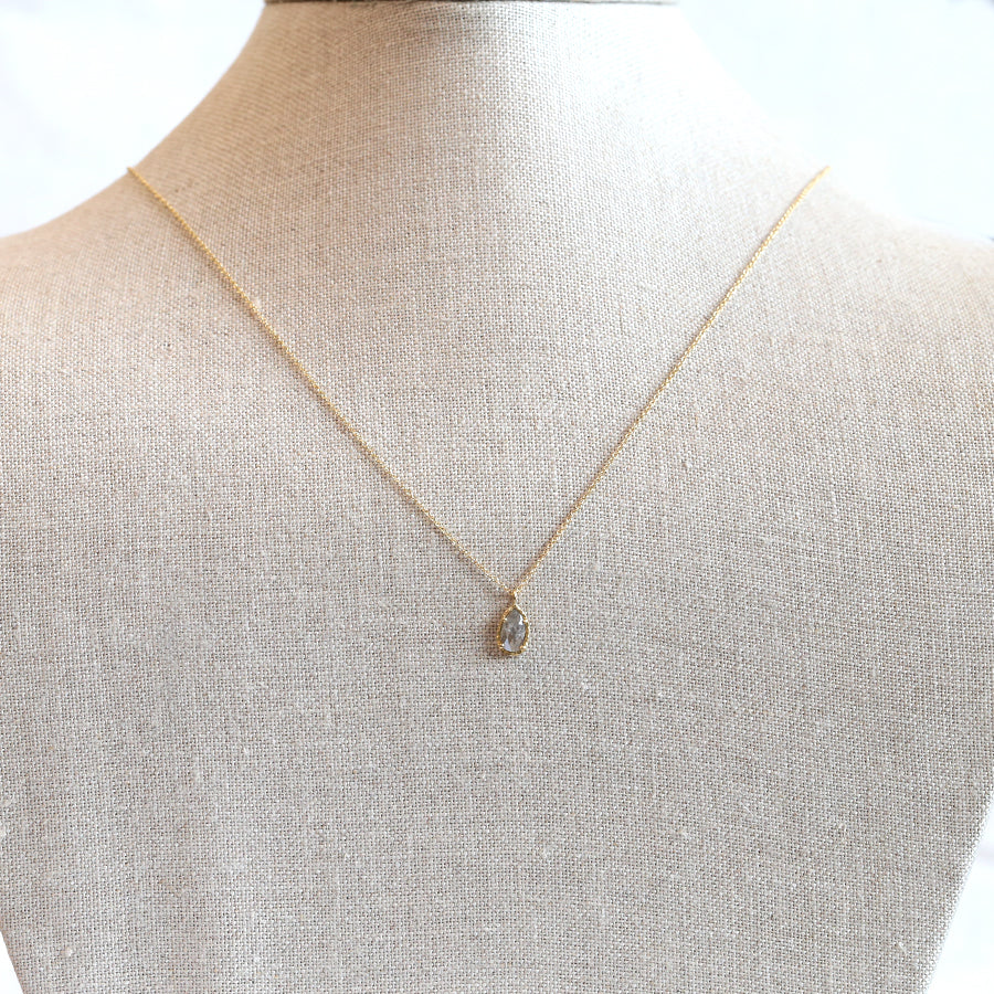 0.77ct Grey diamond necklace