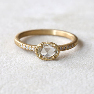 0.49ct colorless diamond ring