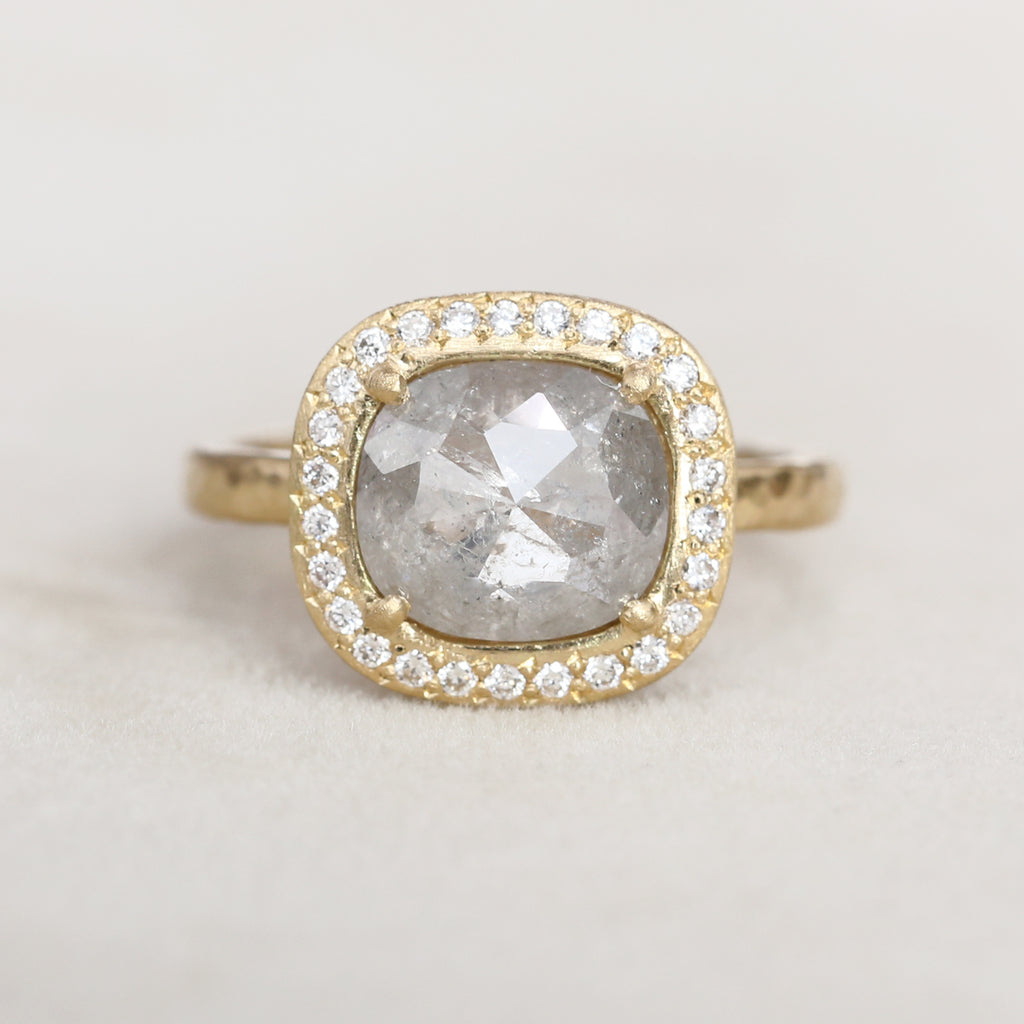2.28ct grey diamond ring