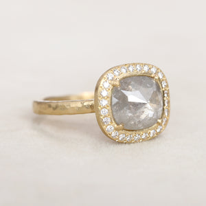 2.28ct grey diamond ring