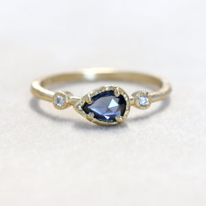 0.36ct Blue Sapphire Muguet Ring