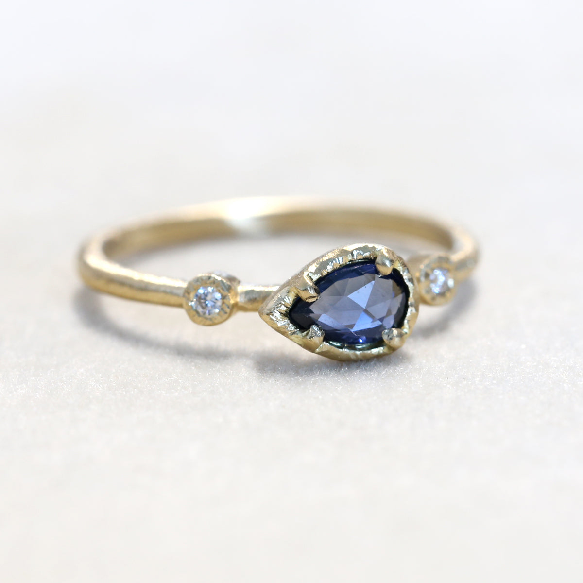 0.36ct Blue Sapphire Muguet Ring