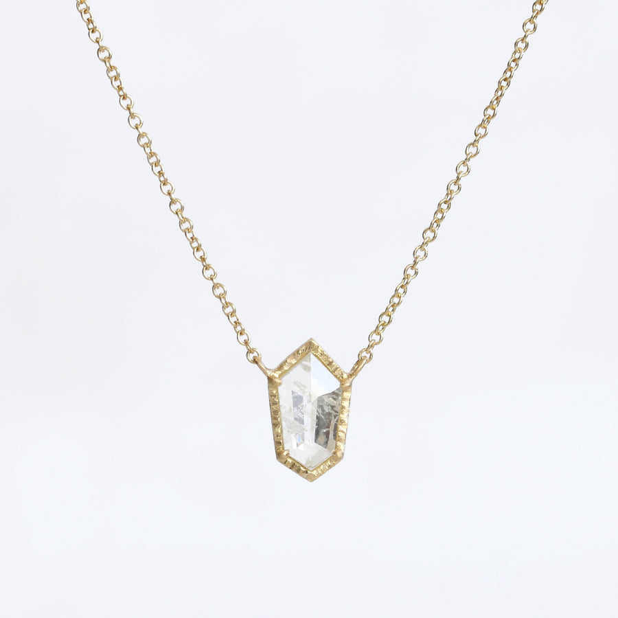 0.83ct Light Grey Shield diamond necklace