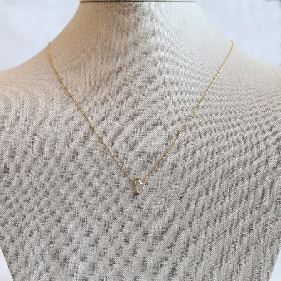 0.83ct Light Grey Shield diamond necklace