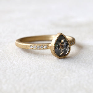 0.87ct black diamond ring