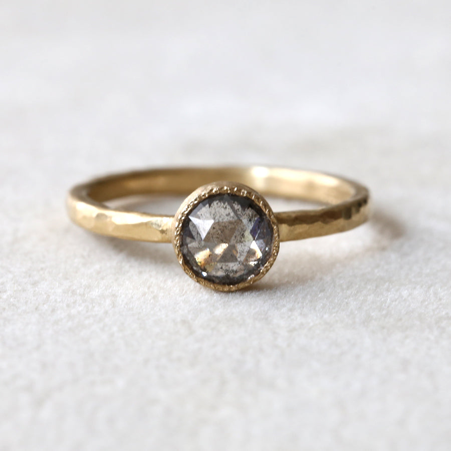 0.88ct Salt & Pepper diamond ring