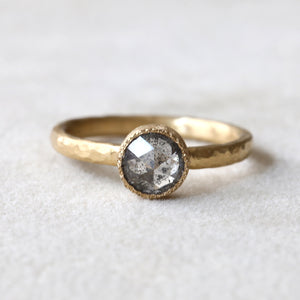 0.92ct Salt & Pepper diamond ring