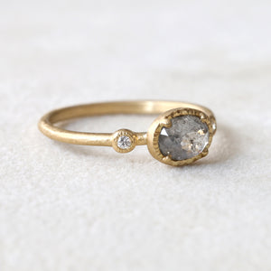 0.70ct grey diamond Muguet Ring