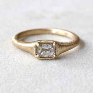 0.59ct grey diamond ring