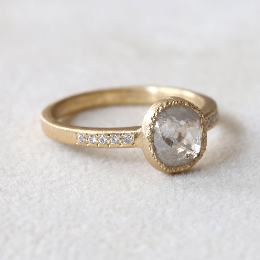 1.23ct grey diamond ring