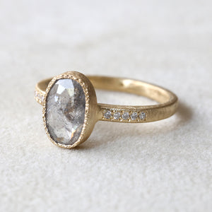 1.54ct grey diamond ring