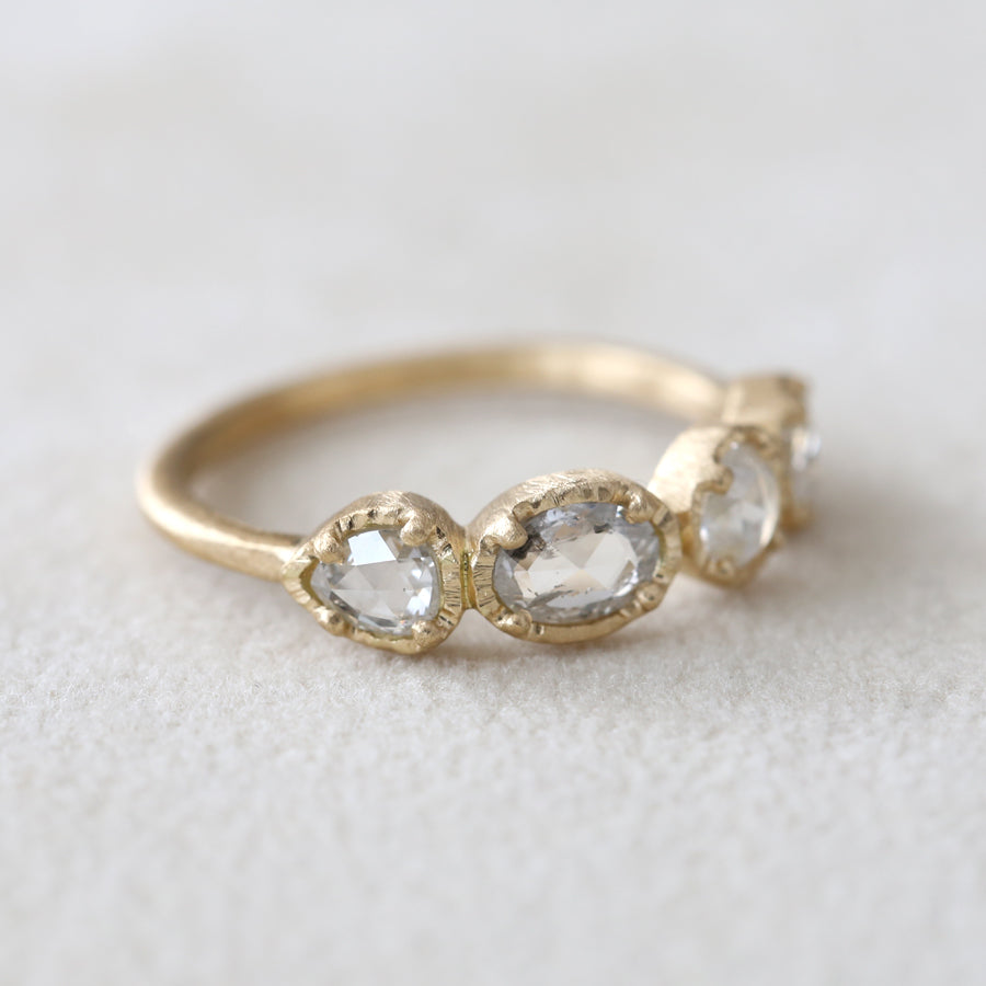 0.91ct quad bezel diamond ring