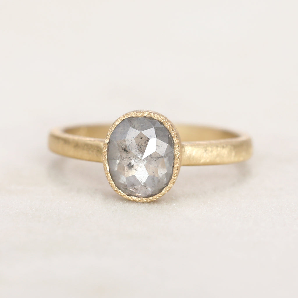 1.21ct grey diamond ring
