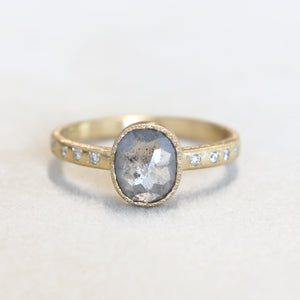 1.21ct grey diamond ring