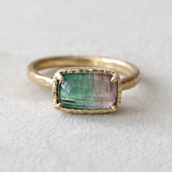 18KY Gold 2.92 Ct Watermelon Tourmaline Ring with Diamonds | Franzetti  Jewelers | Austin, TX