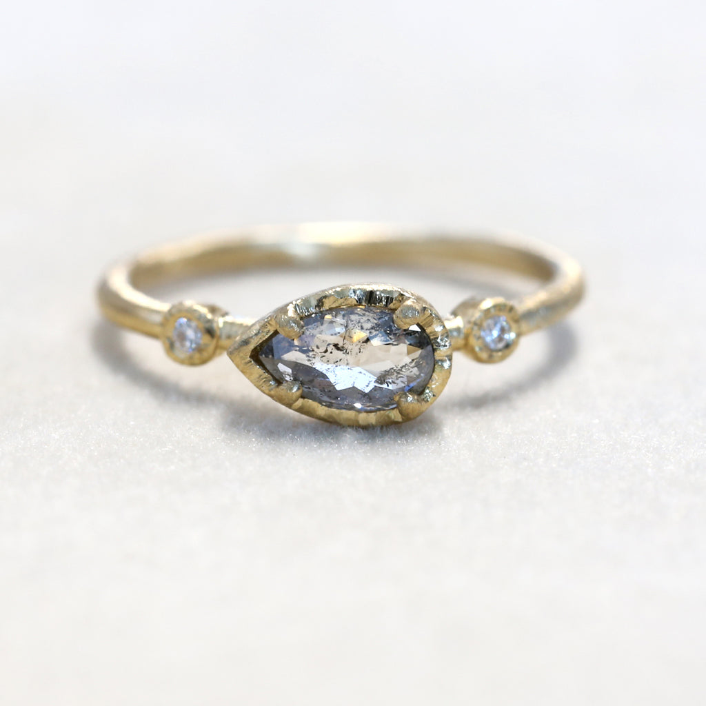 0.47ct grey diamond Muguet Ring