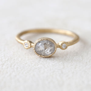 0.74ct grey diamond Muguet Ring