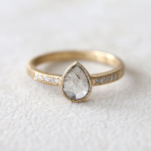 0.41ct Salt & Pepper diamond ring