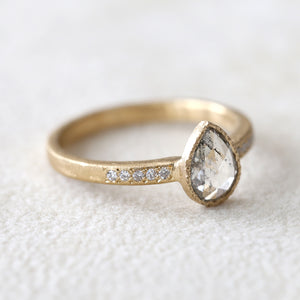 0.41ct Salt & Pepper diamond ring