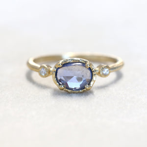 0.79ct Blue Sapphire Muguet Ring