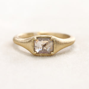 0.78ct light brown diamond ring