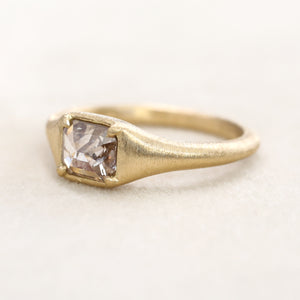 0.78ct light brown diamond ring
