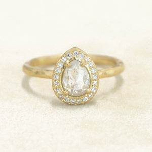 0.94ct icy Grey diamond ring