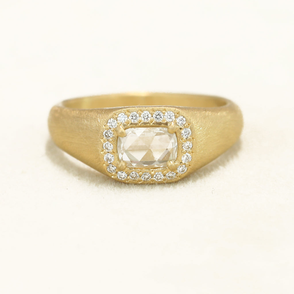 0.32ct colorless diamond Zen ring