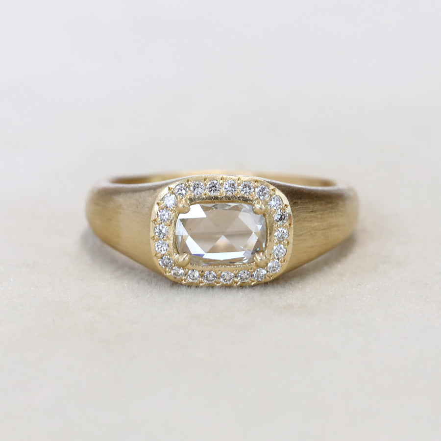 0.50ct colorless diamond Zen ring