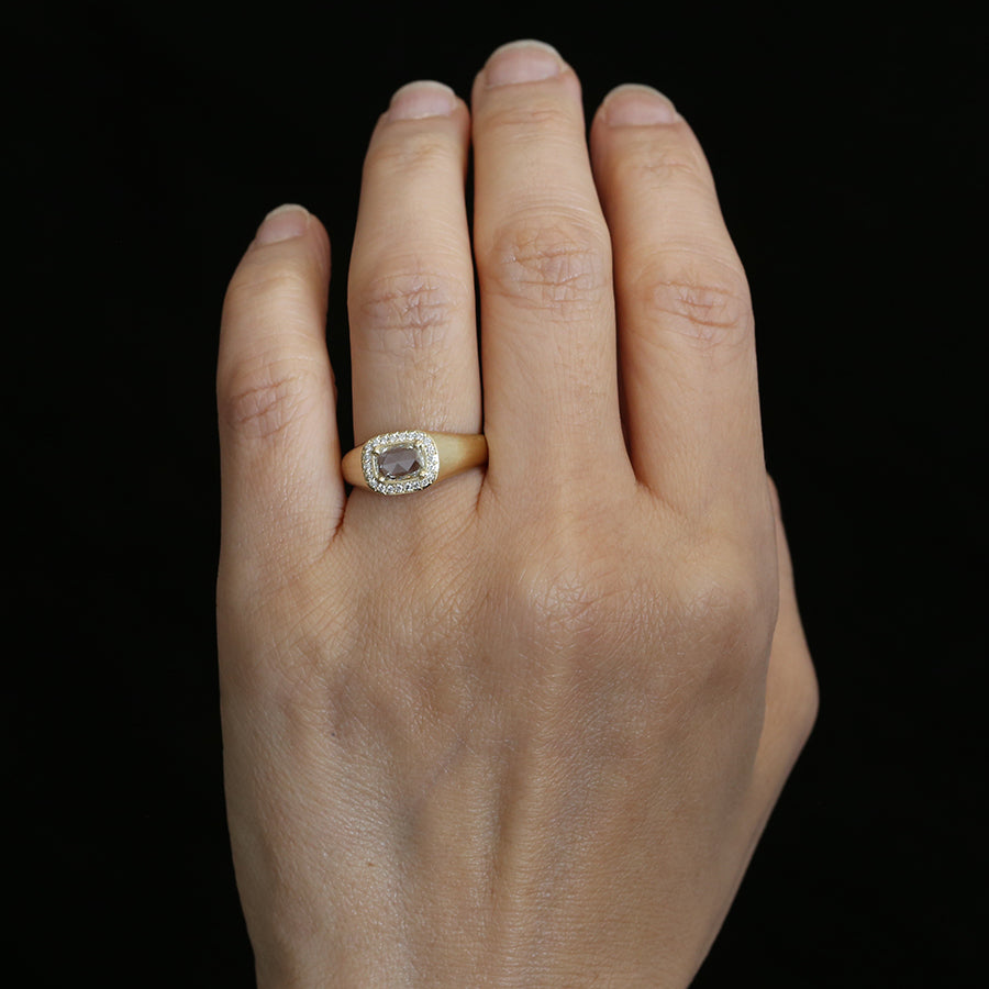 0.50ct colorless diamond Zen ring
