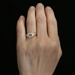 0.50ct colorless diamond Zen ring