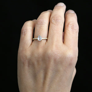 0.91ct milky grey diamond ring