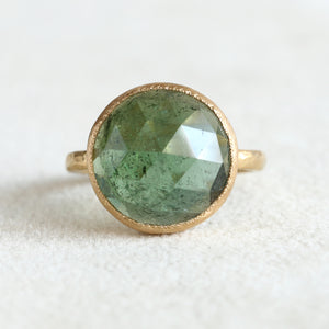 8.54ct Green tourmaline ring