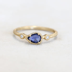 0.33ct Blue Sapphire Muguet ring