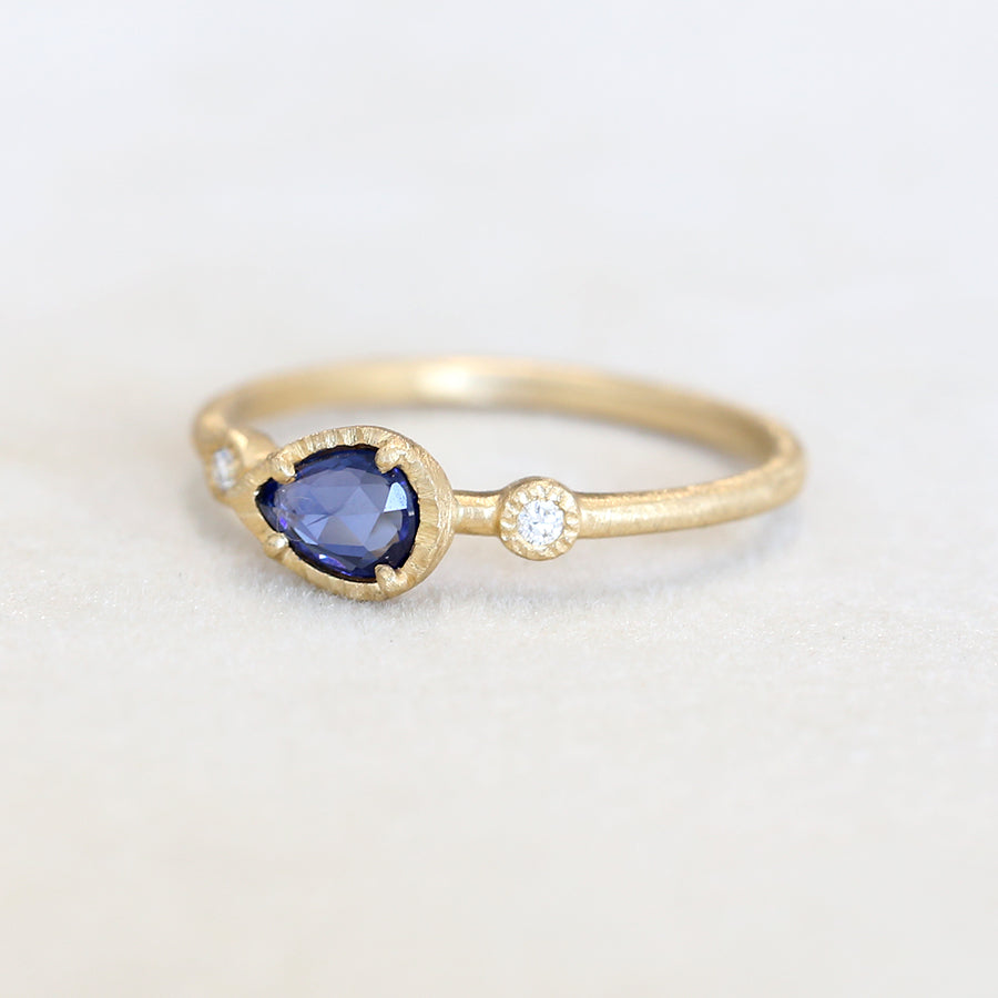 0.33ct Blue Sapphire Muguet ring