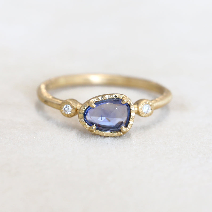 0.54ct Blue Sapphire Muguet ring