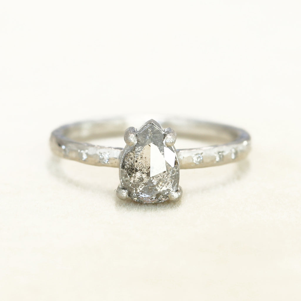 1.16ct Salt & Pepper diamond ring