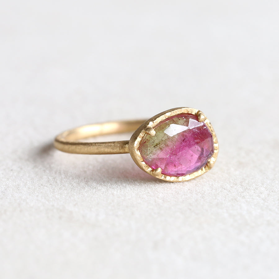 1.79ct bi-color tourmaline ring