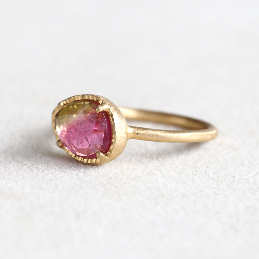 1.79ct bi-color tourmaline ring