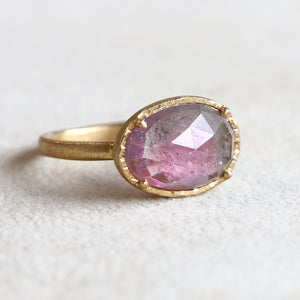 3.58ct two-tone tourmaline ring